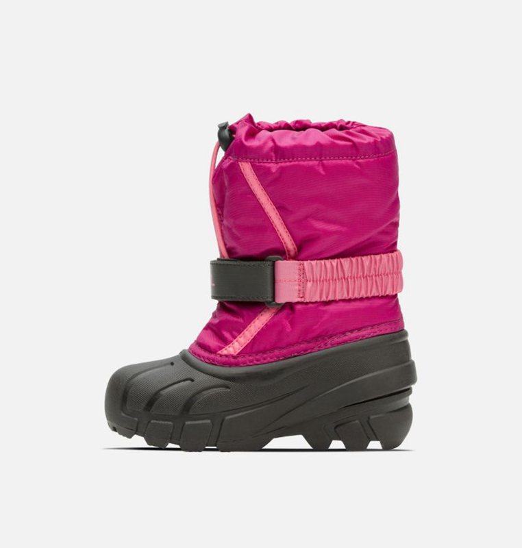 Kids Snow Boots Pink/Black - Sorel Childrens Flurry™ - 243561-BPE